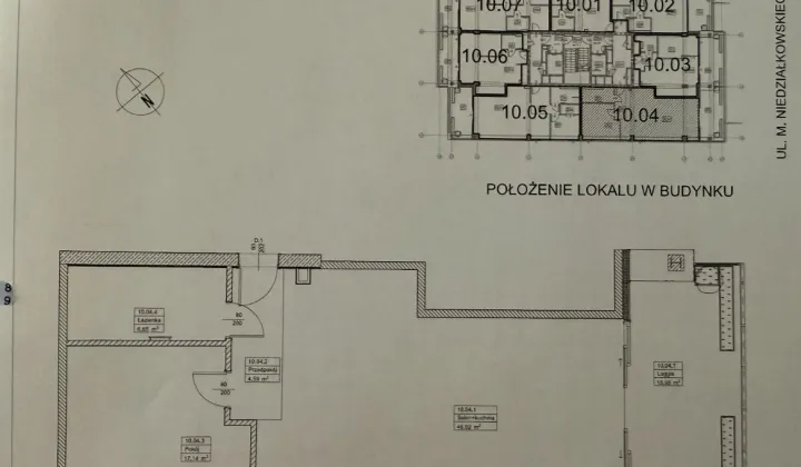 Mieszkanie 2-pokojowe Szczecin Centrum, ul. Mieczysława Niedziałkowskiego