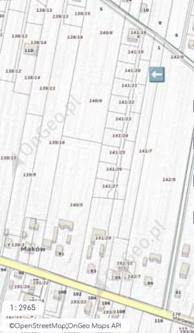 Działka budowlana Maków. Zdjęcie 1