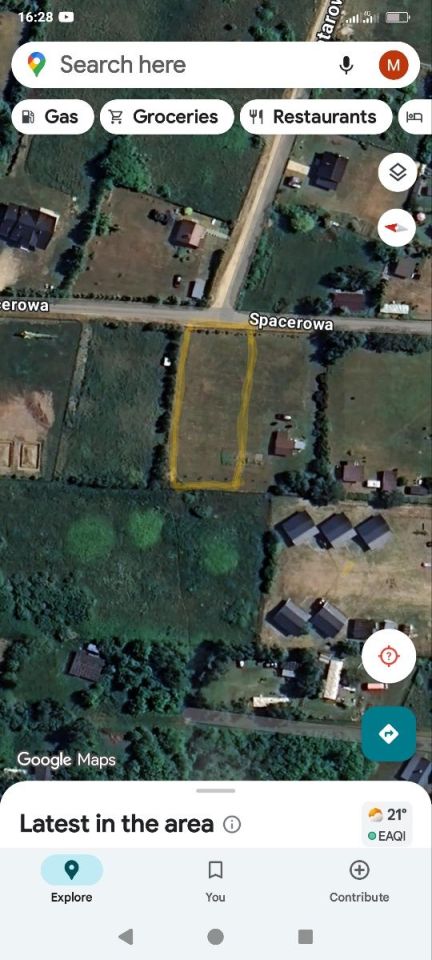 Działka inwestycyjna Jezierzany, ul. Spacerowa