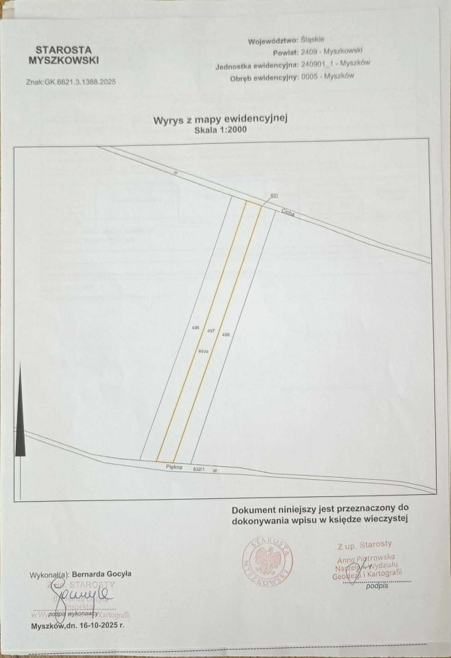 Działka rolno-budowlana Myszków Ciszówka, ul. Piękna. Zdjęcie 2