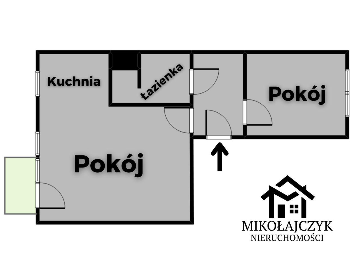 Mieszkanie 2-pokojowe Bartoszyce, ul. Ogrodowa. Zdjęcie 8