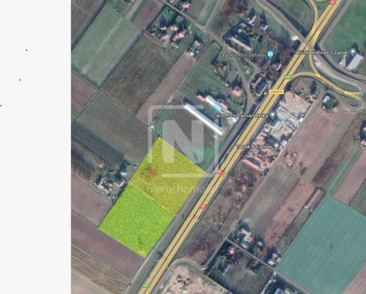 Działka inwestycyjna Julianów