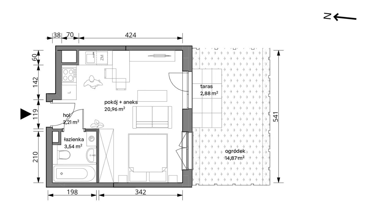 Mieszkanie 1-pokojowe Warszawa Włochy, ul. Trzcinowa. Zdjęcie 11