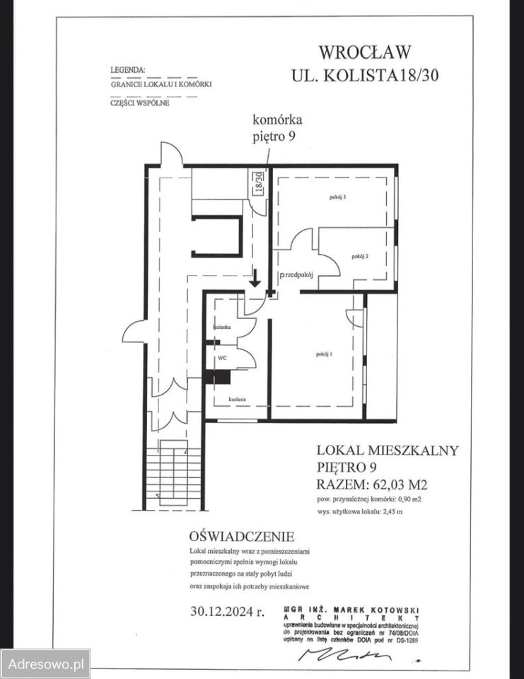 Mieszkanie 3-pokojowe Wrocław Fabryczna, ul. Kolista. Zdjęcie 8