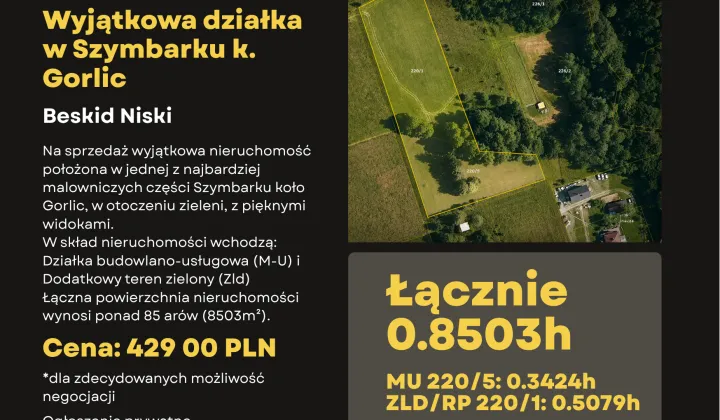 Działka rolno-budowlana Szymbark