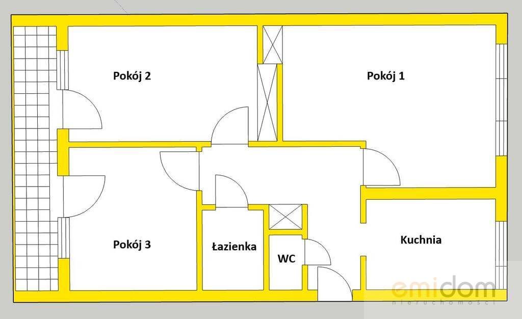 Mieszkanie 3-pokojowe Warszawa Mokotów, ul. Kazimierzowska. Zdjęcie 2