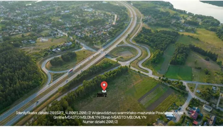 Działka inwestycyjna Miłomłyn