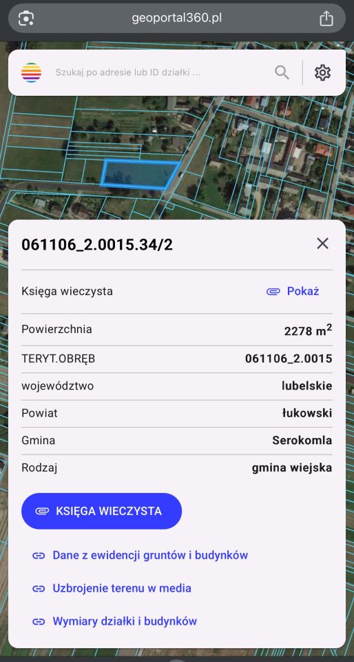 Działka rolno-budowlana Serokomla, ul. Ogrodowa. Zdjęcie 2