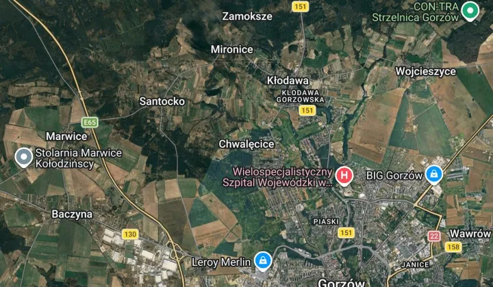 Działka rolna Chwalęcice, Bez ulicy