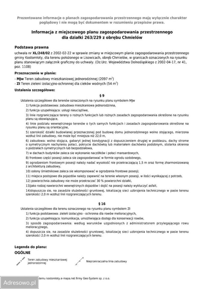 Działka budowlana Chmielów. Zdjęcie 2