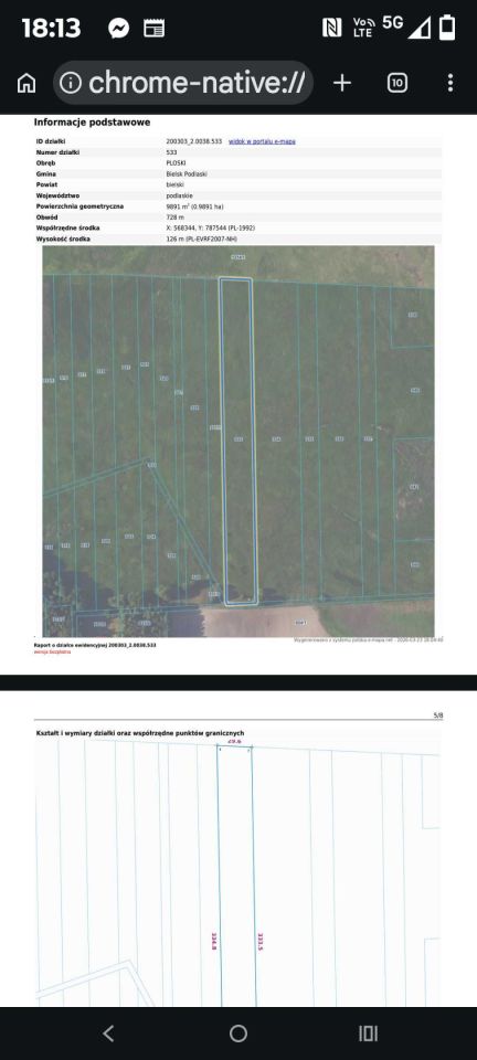 Działka rolna Ploski. Zdjęcie 2