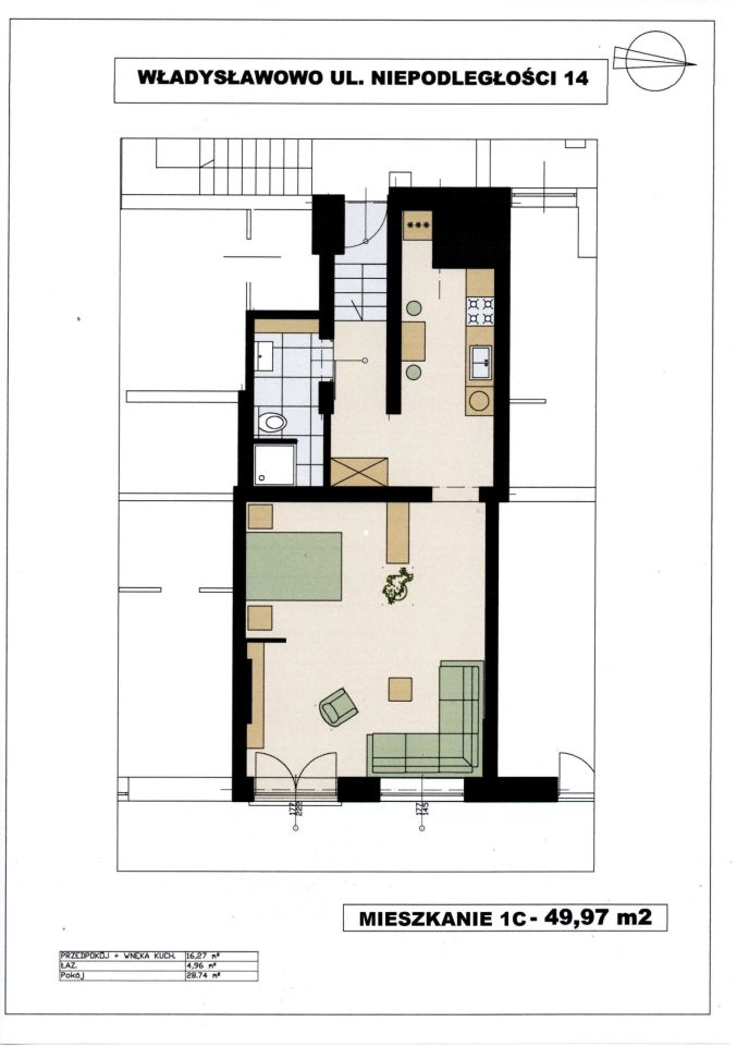 Mieszkanie 1-pokojowe Władysławowo, ul. Niepodległości. Zdjęcie 7