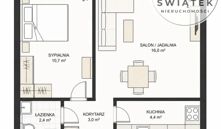 Mieszkanie 2-pokojowe Toruń, ul. Wojska Polskiego