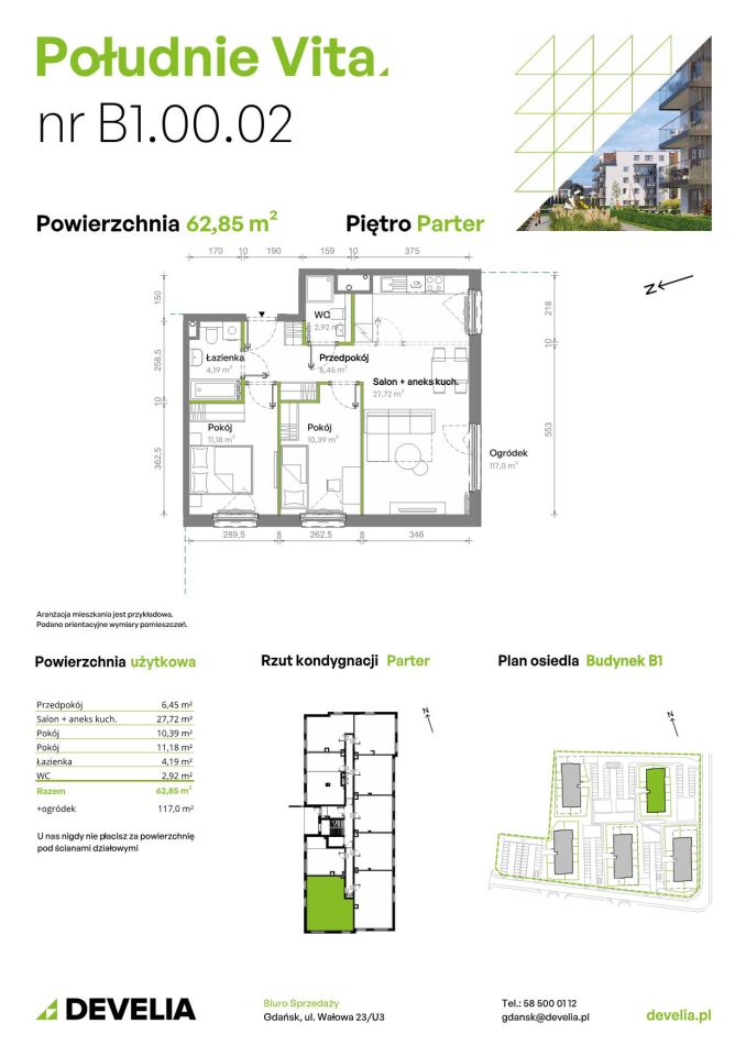 Mieszkanie 3-pokojowe Gdańsk Orunia Górna, ul. Kazimierza Wielkiego. Zdjęcie 7