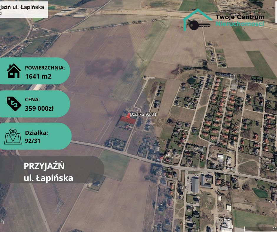 Działka rolno-budowlana Przyjaźń, ul. Łapińska. Zdjęcie 1