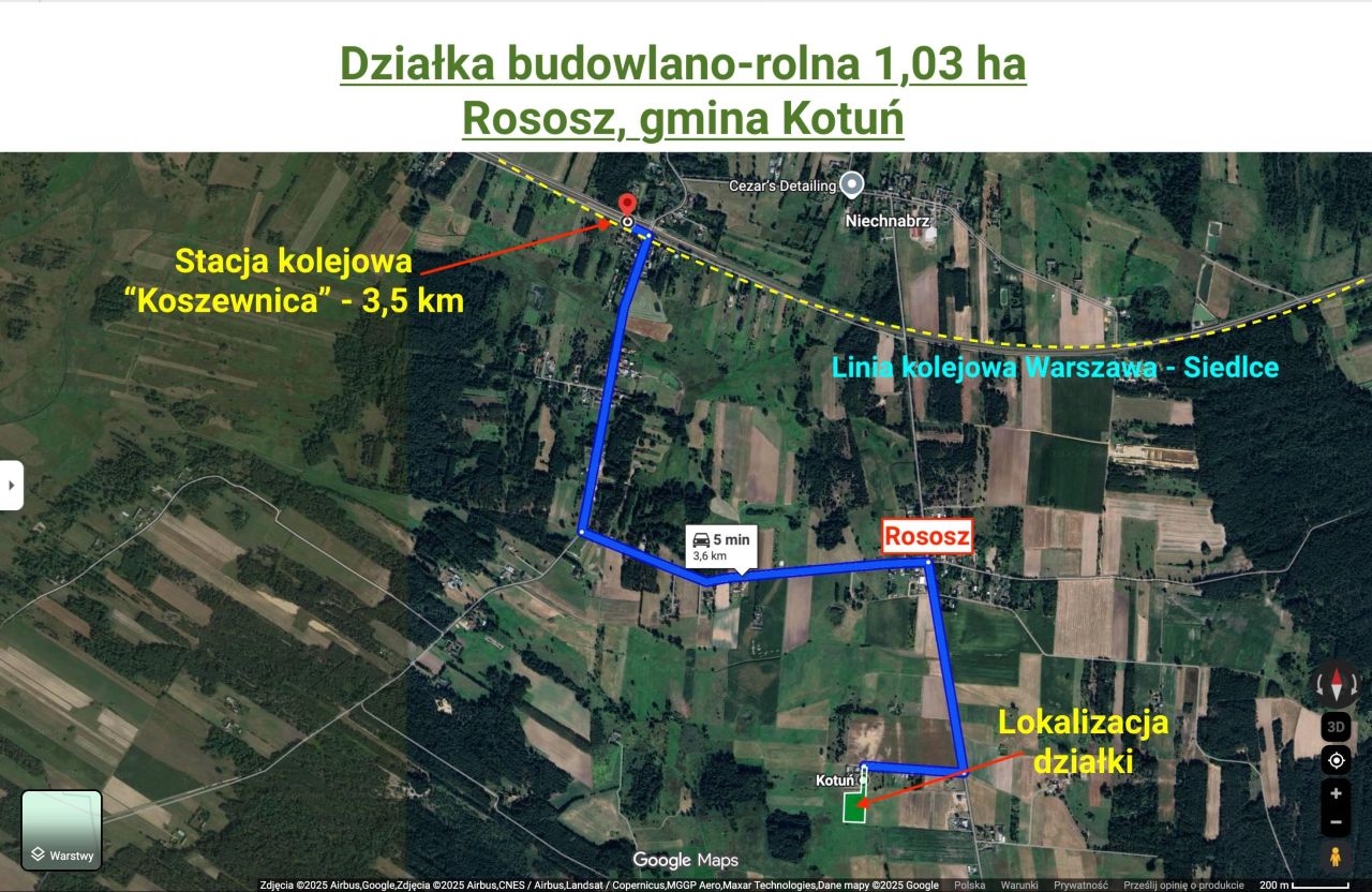 Działka rolno-budowlana Rososz. Zdjęcie 9
