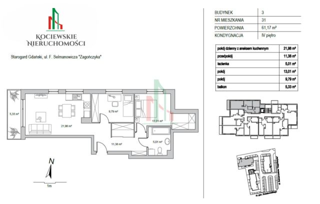 Mieszkanie 2-pokojowe Starogard Gdański. Zdjęcie 16