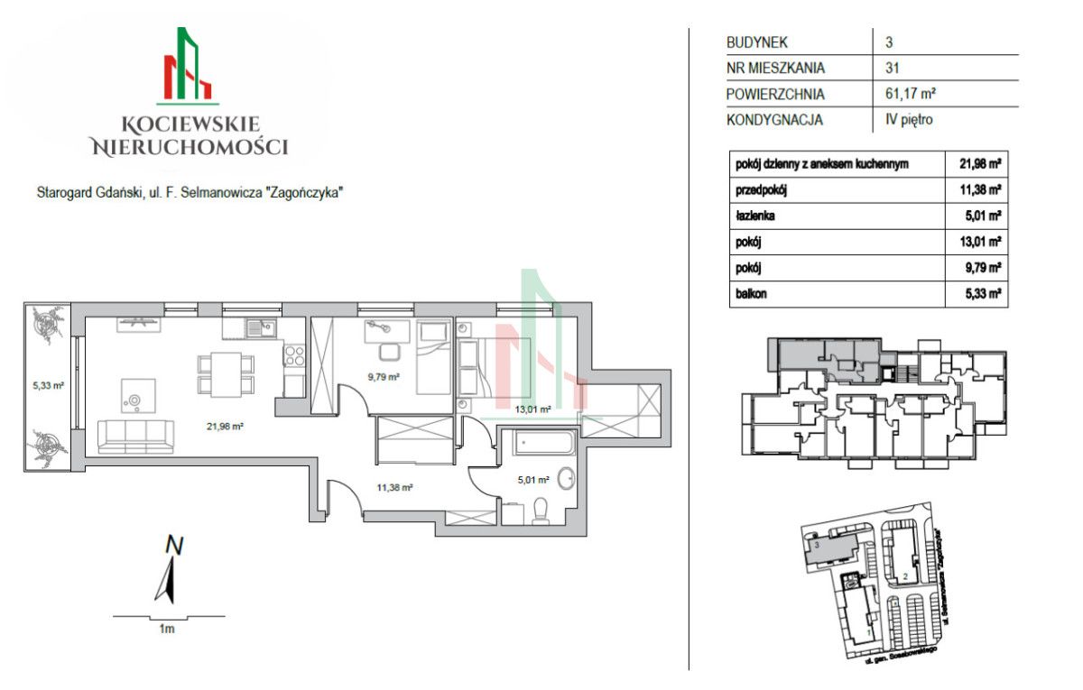 Mieszkanie 2-pokojowe Starogard Gdański. Zdjęcie 16