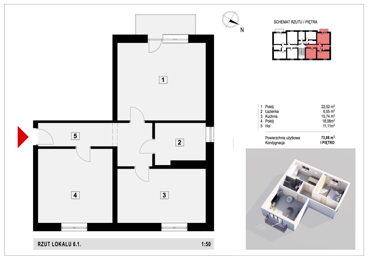 Mieszkanie 2-pokojowe Brodnica, ul. Zakątek. Zdjęcie 5
