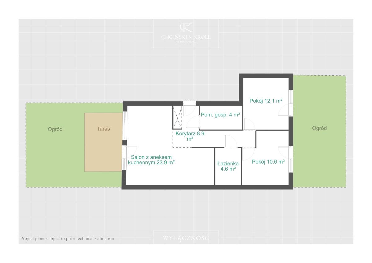 Mieszkanie 3-pokojowe Koninko, ul. Poetów. Zdjęcie 16