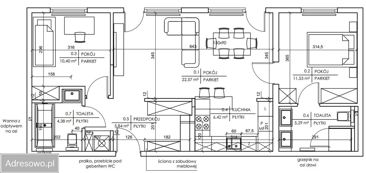 Mieszkanie 3-pokojowe Łódź Stoki, ul. Rysy. Zdjęcie 9