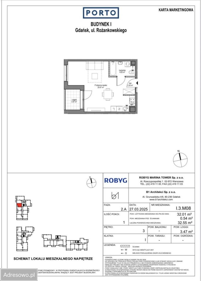 Mieszkanie 1-pokojowe Gdańsk Letnica, ul. Letnicka. Zdjęcie 2