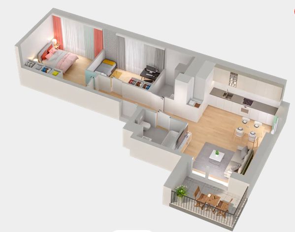 Mieszkanie 3-pokojowe Warszawa Mokotów, ul. Chodakowska. Zdjęcie 5