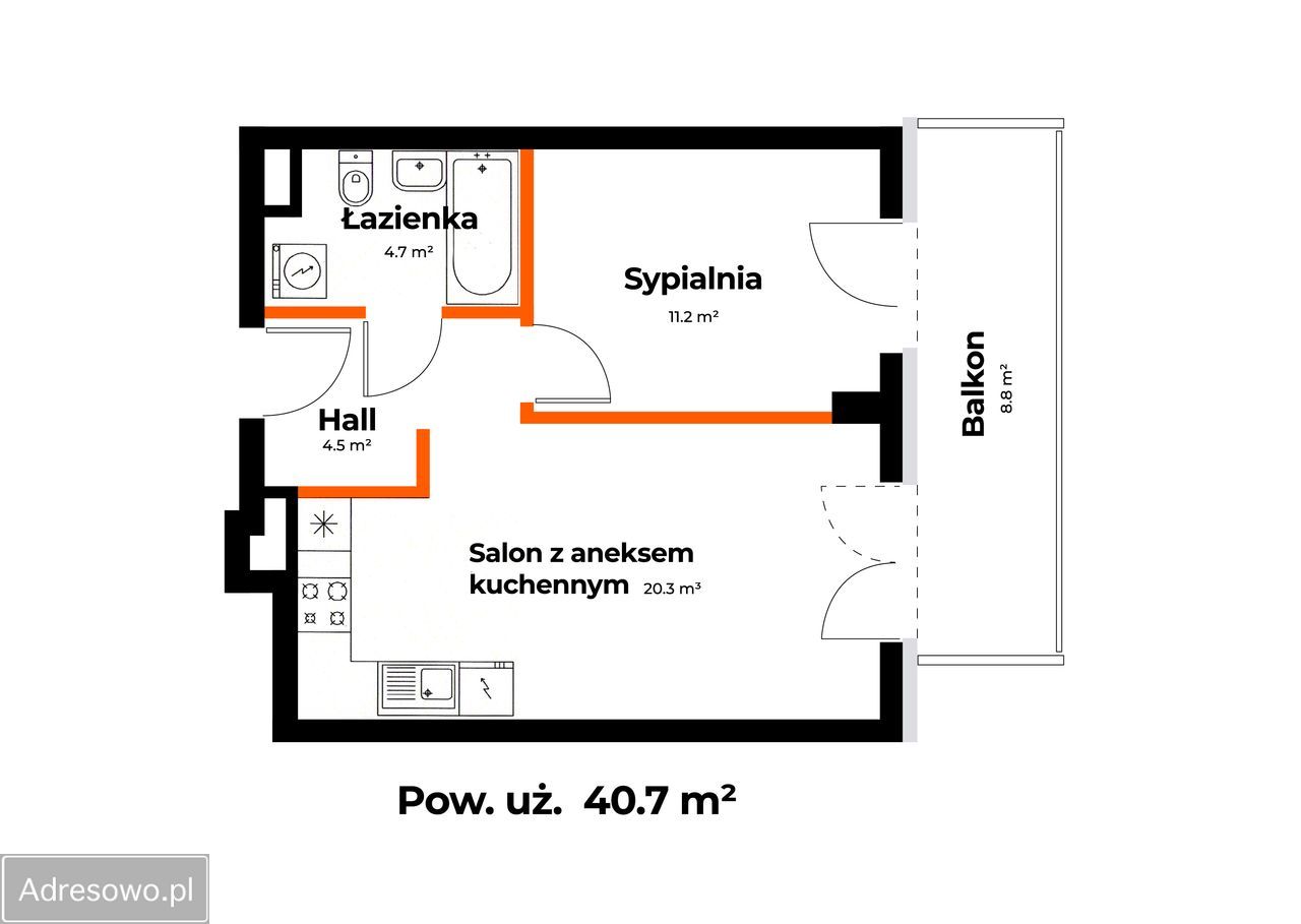 Mieszkanie 2-pokojowe Warszawa Praga-Południe, ul. gen. Stanisława Skalskiego. Zdjęcie 2