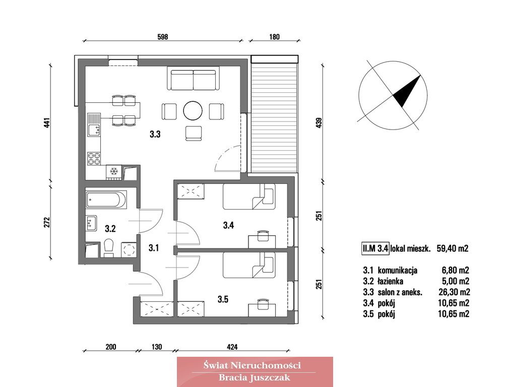 Mieszkanie 3-pokojowe Brzeg. Zdjęcie 4