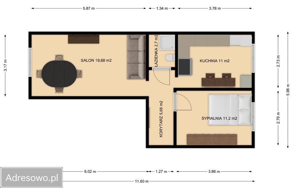 Mieszkanie 2-pokojowe Olecko, os. Osiedle Lesk. Zdjęcie 11
