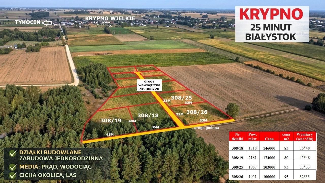 Działka budowlana Krypno Kościelne. Zdjęcie 7