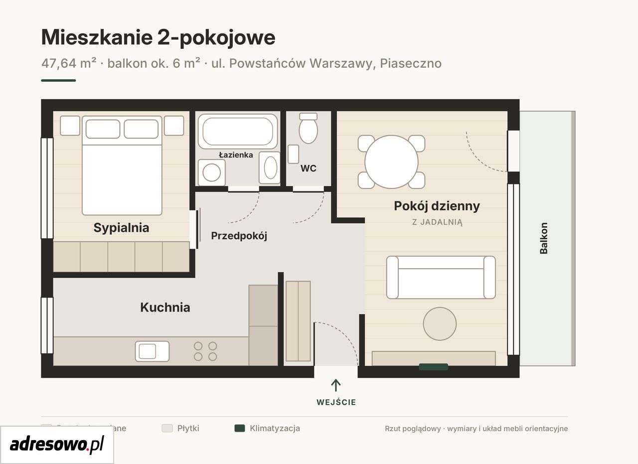 Mieszkanie 2-pokojowe Piaseczno, ul. Powstańców Warszawy. Zdjęcie 12