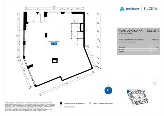 Lokal Łódź Śródmieście, ul. Wojciecha Hasa. Zdjęcie 2