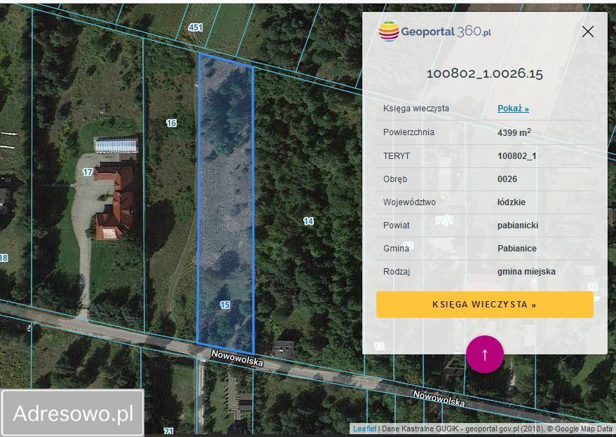 Działka budowlana Pabianice, ul. Nowowolska. Zdjęcie 4