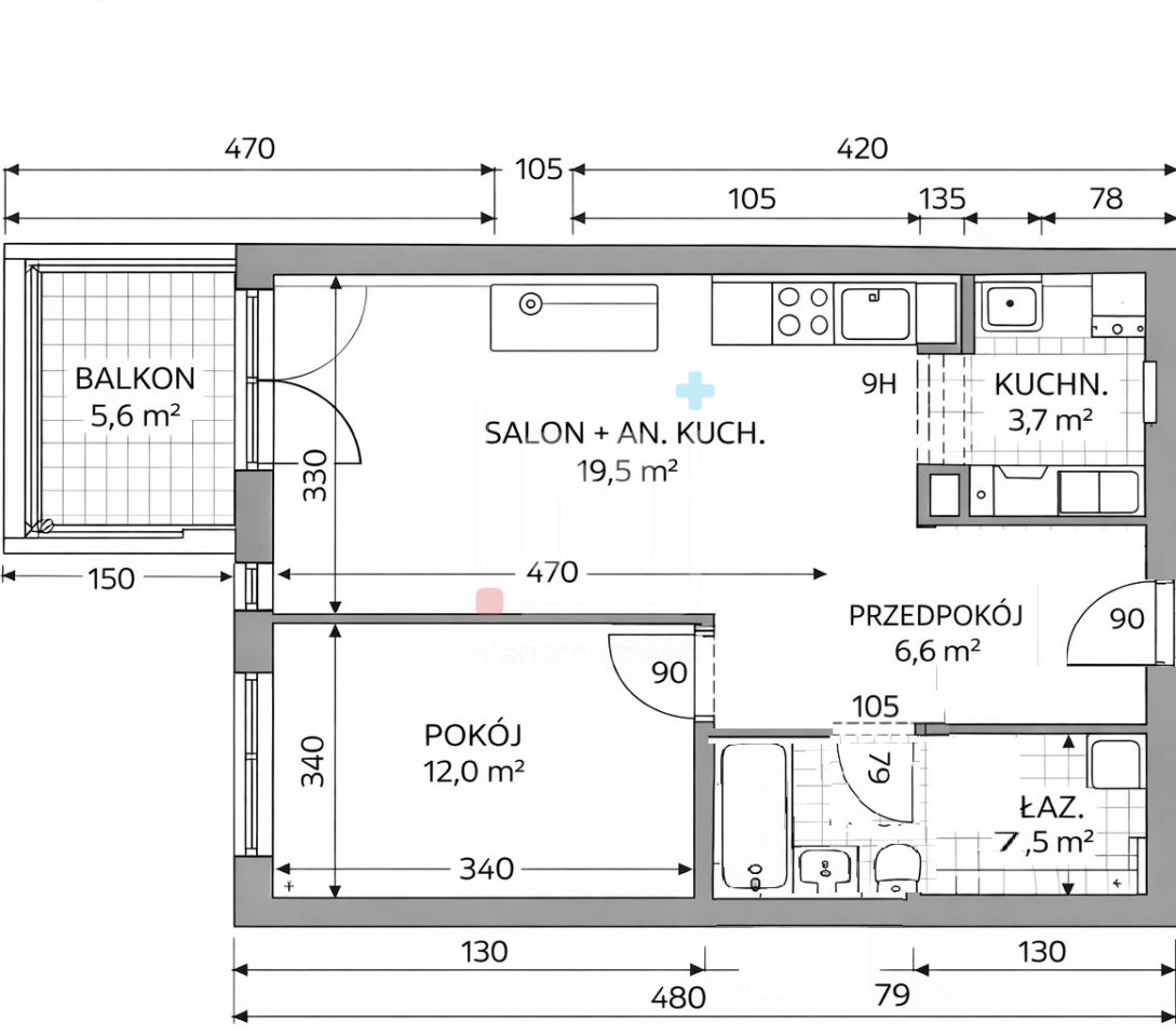 Mieszkanie 2-pokojowe Warszawa Wilanów, ul. Sejmu Czteroletniego. Zdjęcie 9