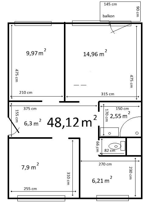Mieszkanie 3-pokojowe Skierniewice Widok, ul. Stanisława Konarskiego. Zdjęcie 21