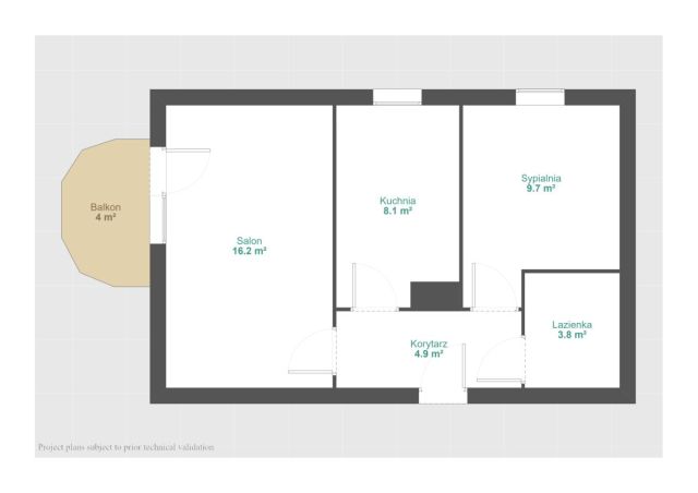 Mieszkanie 2-pokojowe Poznań Piątkowo, ul. Królewska. Zdjęcie 18