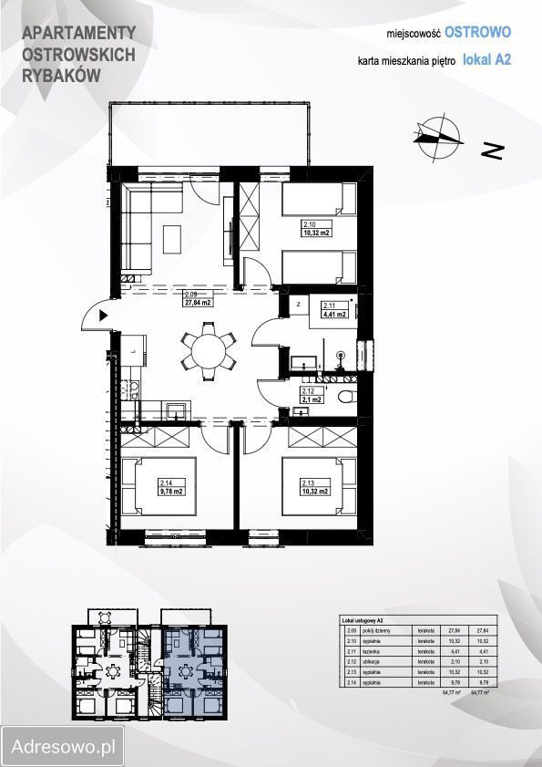 Mieszkanie 4-pokojowe Ostrowo. Zdjęcie 12