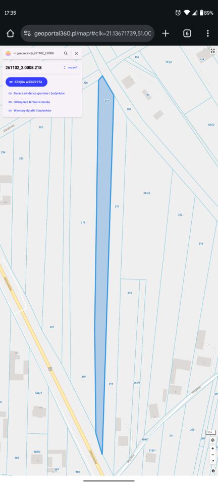 Działka rolno-budowlana Kuczów, ul. Kanałowa