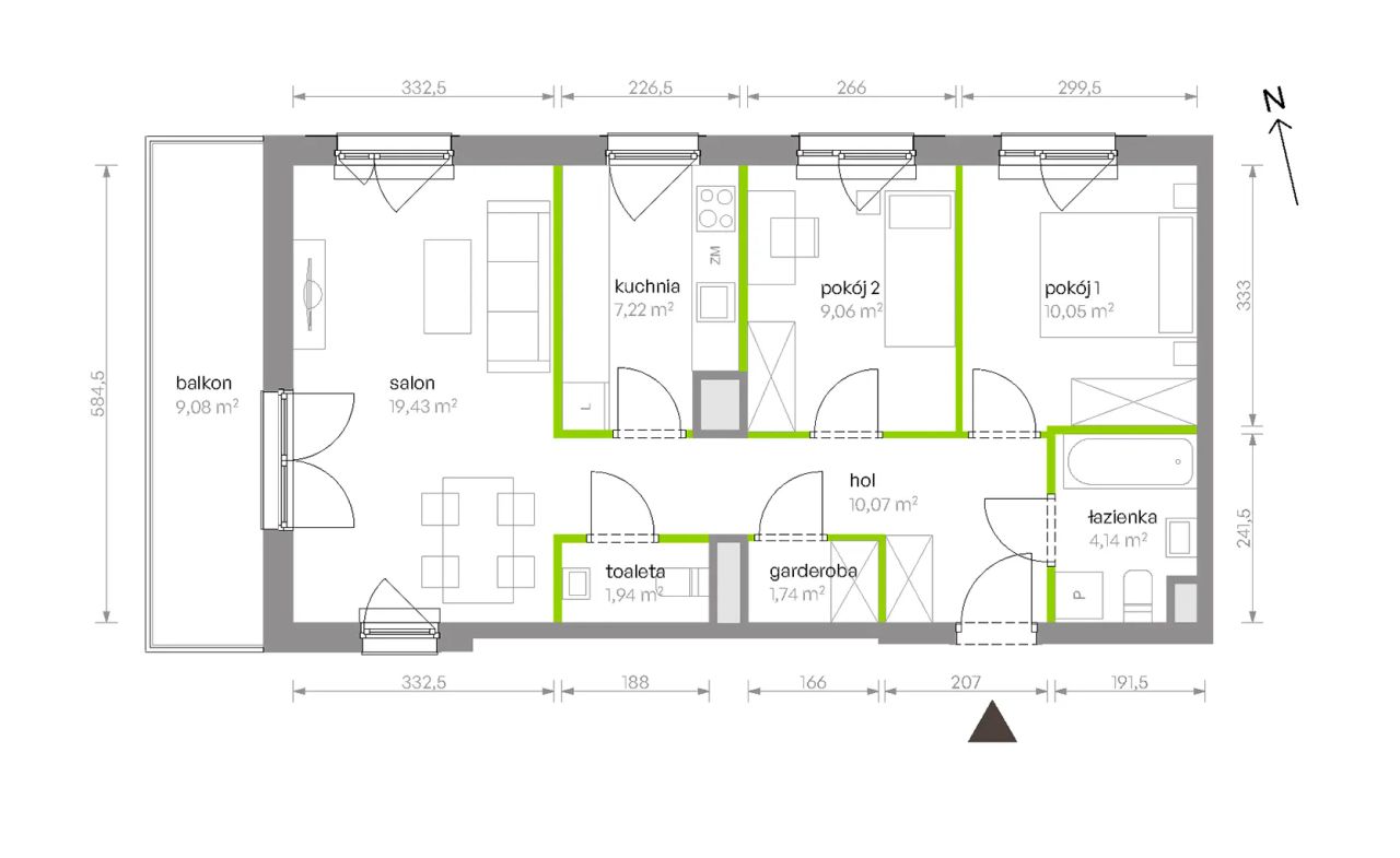 Mieszkanie 3-pokojowe Warszawa Chrzanów, ul. Szeligowska. Zdjęcie 8