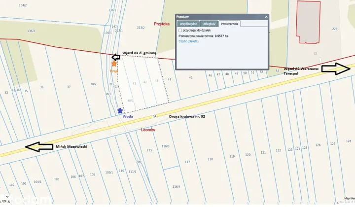 Działka inwestycyjna Leonów