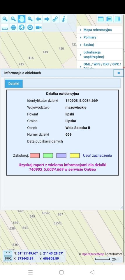 Działka rolna Wola Solecka Druga