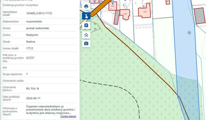 Działka rolno-budowlana Nadma