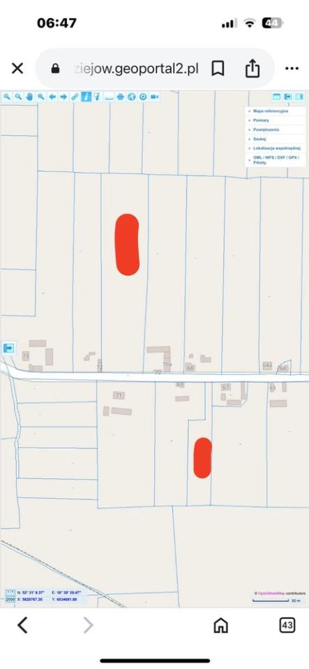 Działka rolna Wójcin