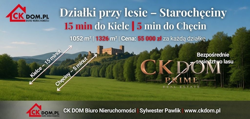 Działka Starochęciny. Zdjęcie 1