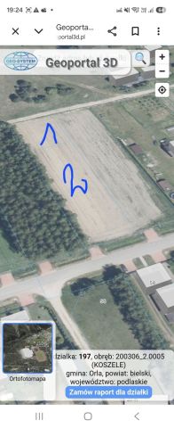 Działka rolno-budowlana Koszele. Zdjęcie 1