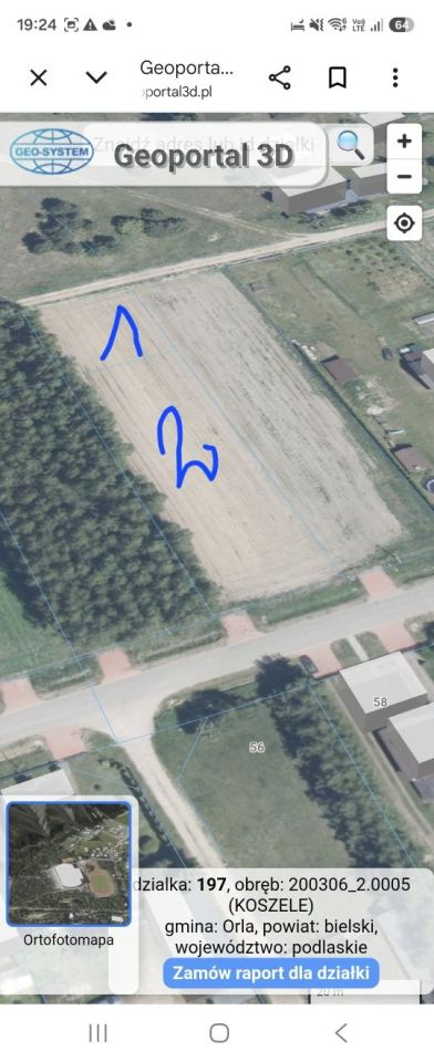 Działka rolno-budowlana Koszele. Zdjęcie 1