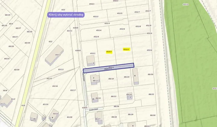 Działka budowlana Czarnowiec, ul. Błękitna