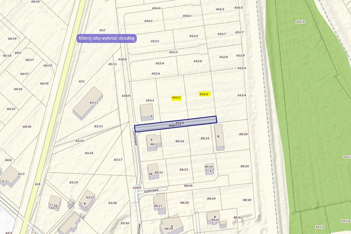 Działka budowlana Czarnowiec, ul. Błękitna