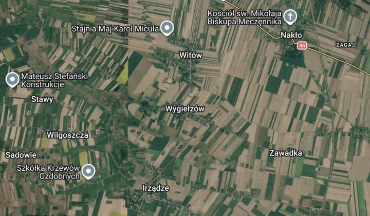 Działka rolna Wygiełzów